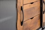 GINER Y COLOMER Buffet de style industriel en bois de manguier et métal noir